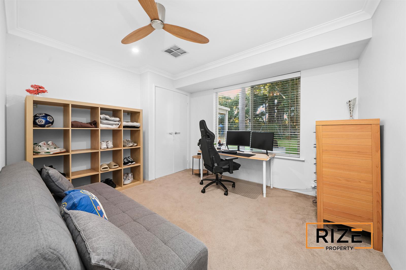 Third minor bedroom, currently a study