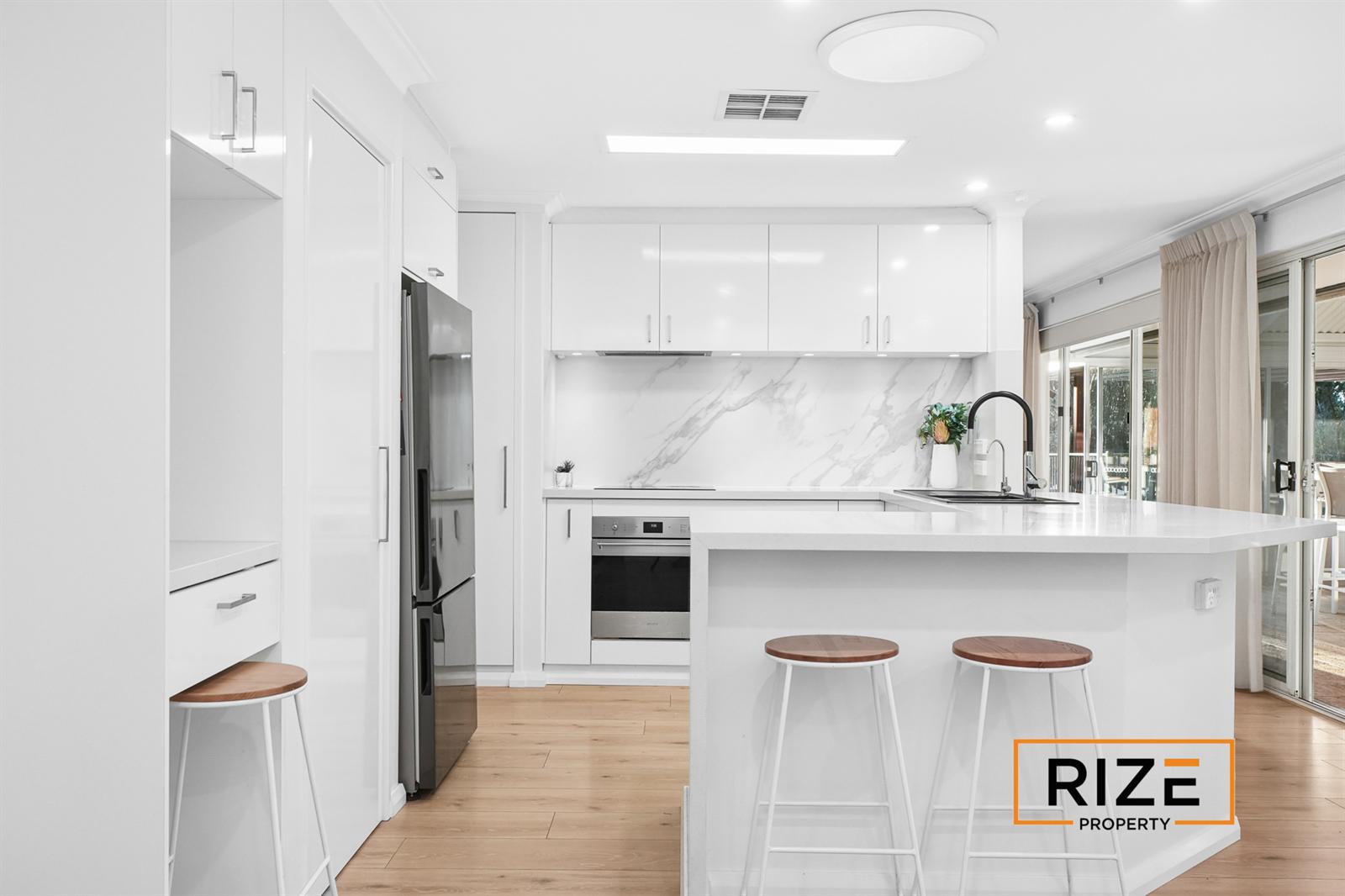 The renovated kitchen