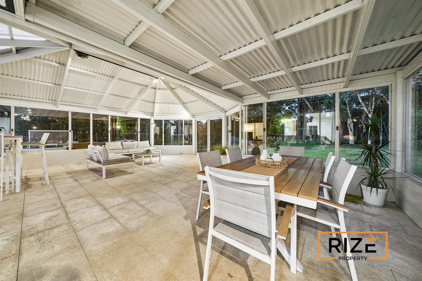 Pitched-roof enclosed gazebo